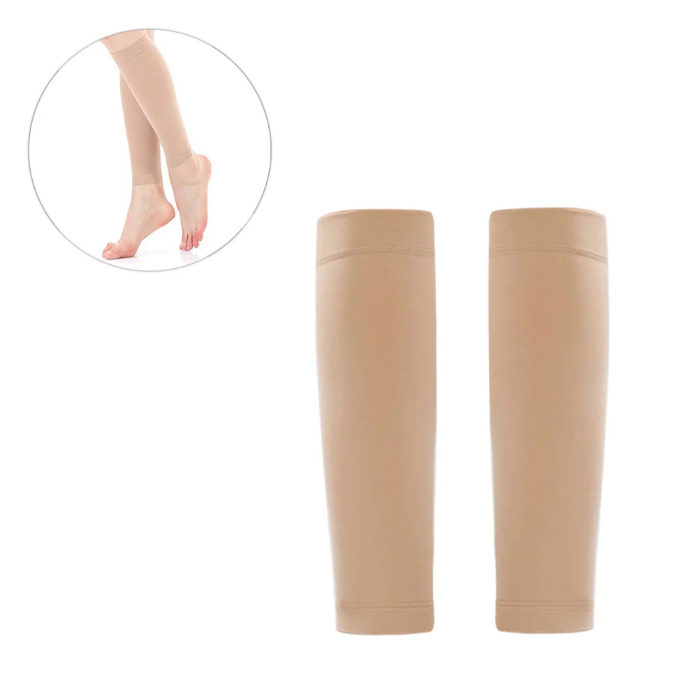 

2 Pair Secondary Pressure Sports Vein Compression Socks Calf Compression Sleeve Elastic Mid-tube Leg Support Socks (Khaki, XXL)