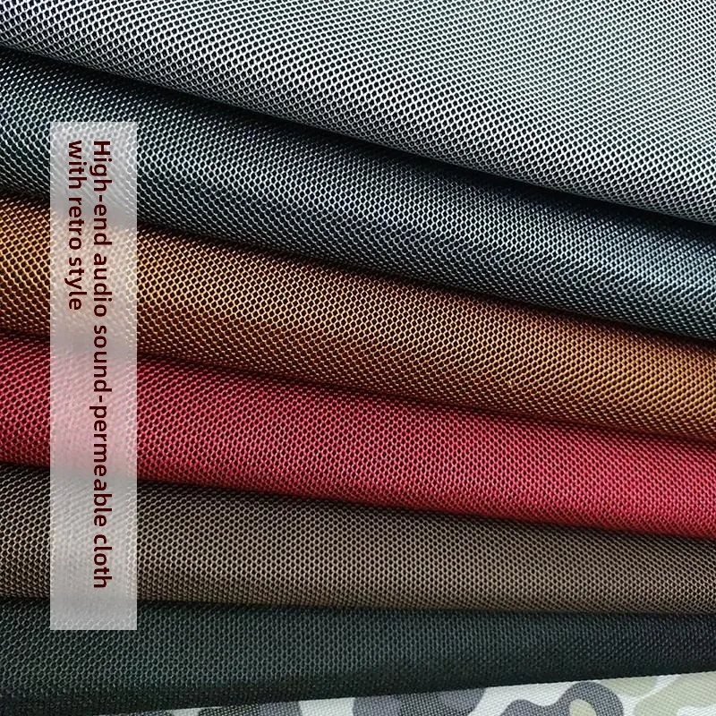 Vintage Thick Speaker Mesh Fabric By The Meter for Dustproof Audio Cover Cinema Project DIY Sewing Soft Premium Two-tone Cloth