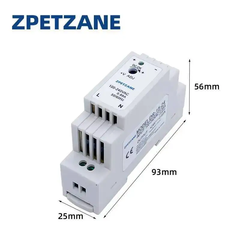 DR-15W Rail Mount DIN Switch Power Supply 24V 12V Switching Single Output Electrical Industrial Control AC TO DC - view 5
