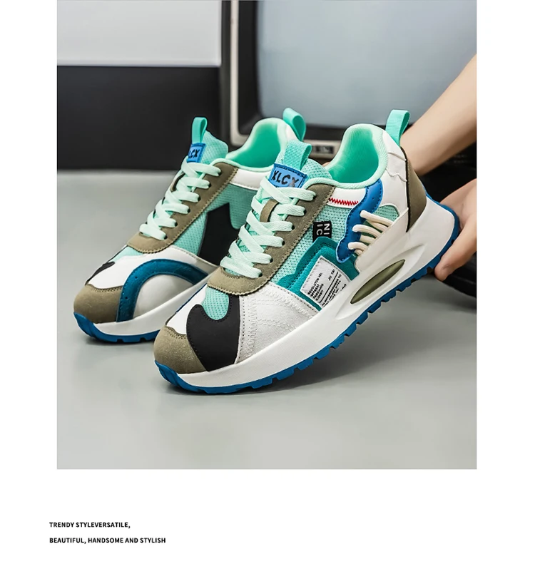 Herren-Freizeitsneaker, leicht, atmungsaktiv, strapazierfähig, modisch, vielseitig einsetzbar für Outdoor-Sport, Campus und Stadt. – Detail 14