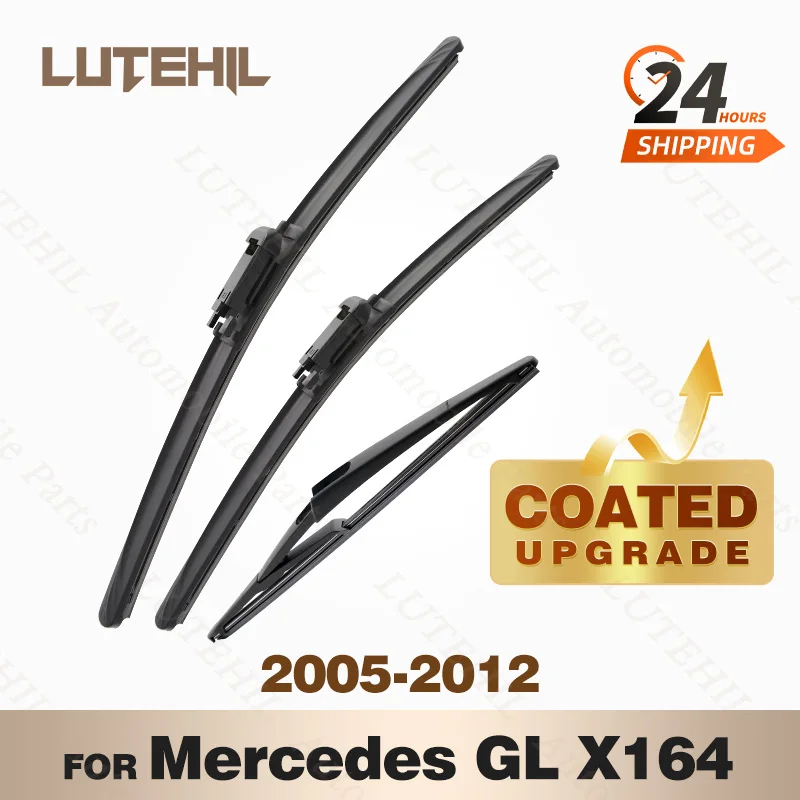 

LUTEHIL's Silicone Front & Rear Wiper Set For Mercedes Benz GL-Class X164 2005 - 2012 coated windshield wiper blade 28"+21"+12"