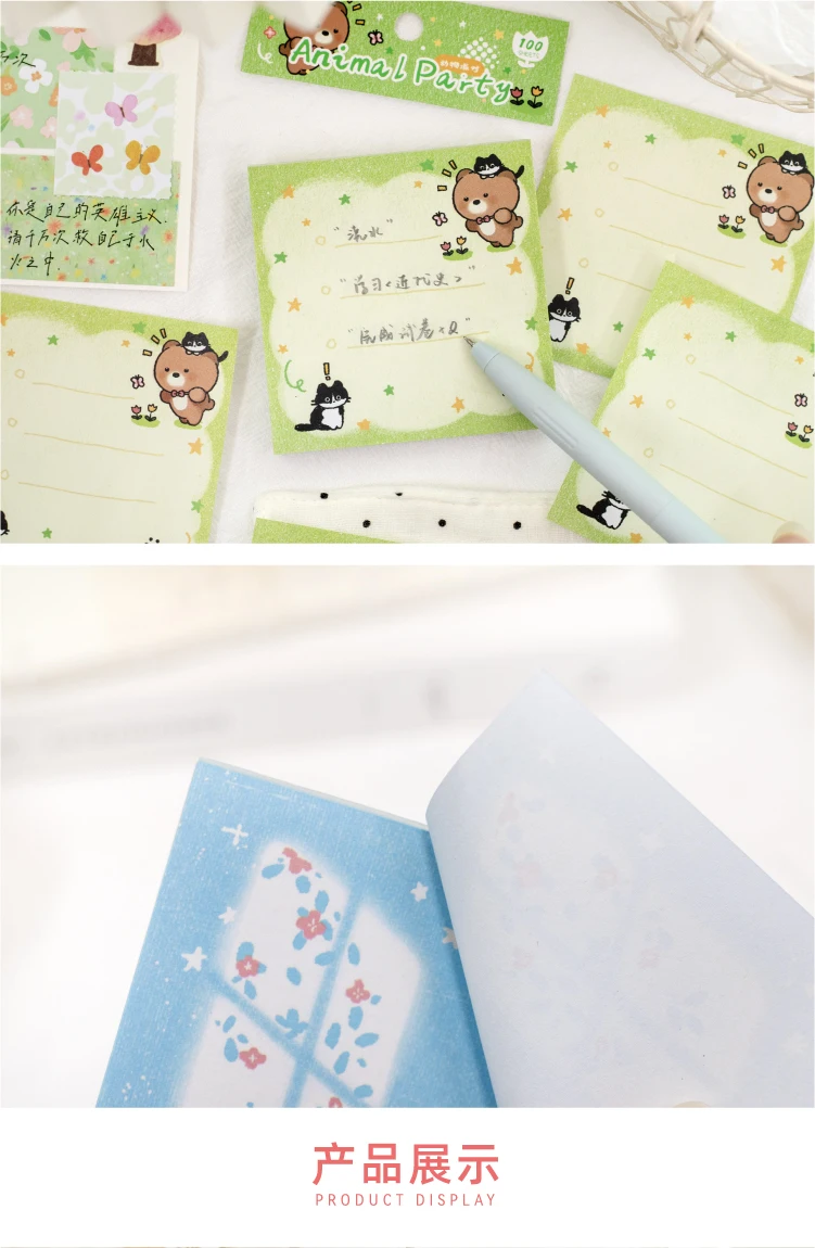 Journal GO 100 Blatt Kawaii-Themen-Notizblöcke, 100 Blatt Niedliche Illustrations-Notizpapiere zum Schreiben, Journaling, für Planer & Bastelarbeiten – Detail 7