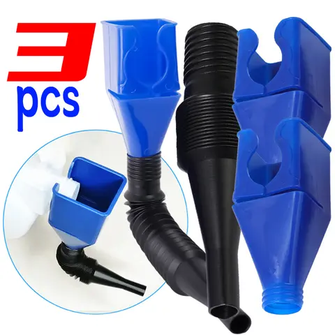 텔레스코픽 자동차 연료 주입 깔때기 범용 엔진 오일 필터 이송 깔때기 도구 접이식 휴대용 깔때기 장비 1/2/3개