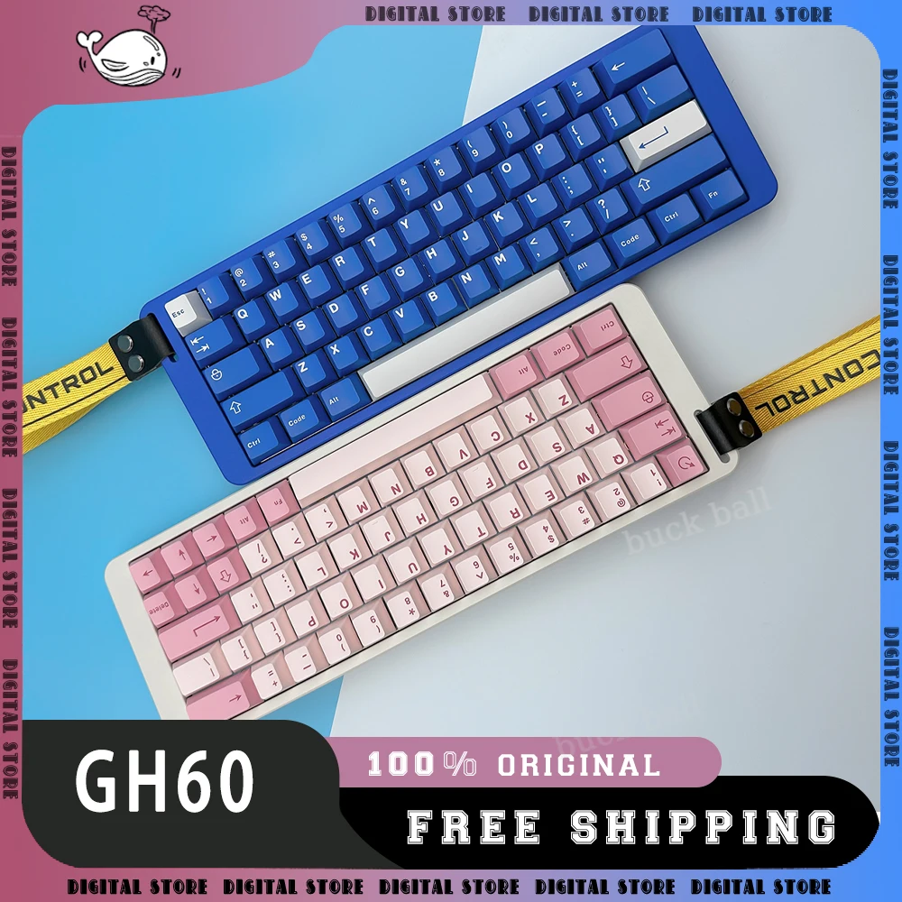 GH60 Mechanical Game Keyboard Shell Aluminum Customized Mechanical Keyboards Shell Aluminum Keyboards Gaming Shell Office Gift