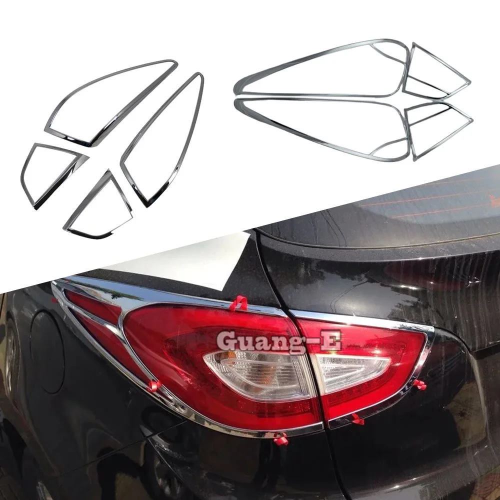 

Car Rear Back Light Lamp Frame Stick For Hyundai IX35 2010 2011 2012 2013 2014 2015 2016 2017 ABS Chrome Cover Trim Panel 4PCs