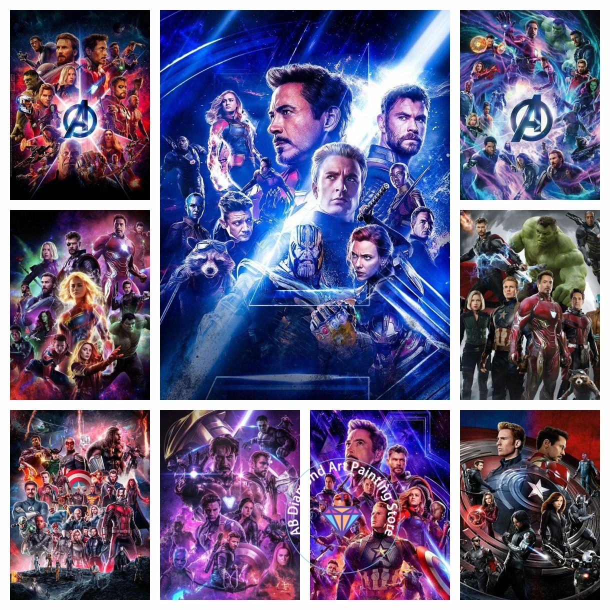 

The Avengers Marvel Movie AB Diamond Painting Kit DIY Diamond Embroidery Cross Stitch Handmade Art Gift Crafts Home Decor Gift
