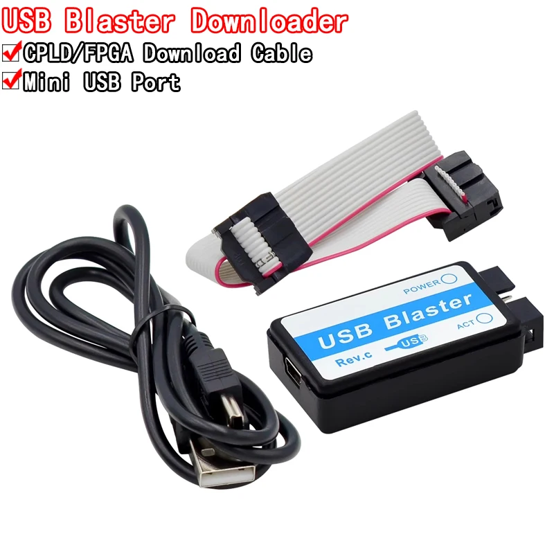 USB Blaster Mini USB Cable 10-Pin JTAG Connection Cable for CPLD FPGA NIOS JTAG Programmer Support All For ATLERA Device