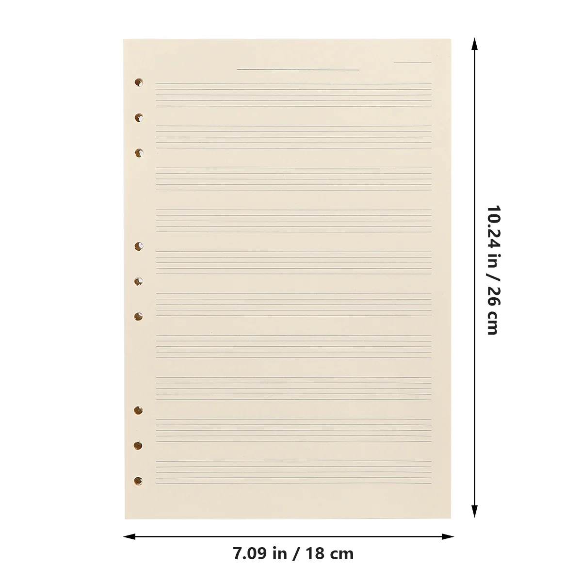 3Mm Loose- Manuscript Paper Refill Smooth Writing No Ink Bleed Blank Sheet For Musicians Students Composition