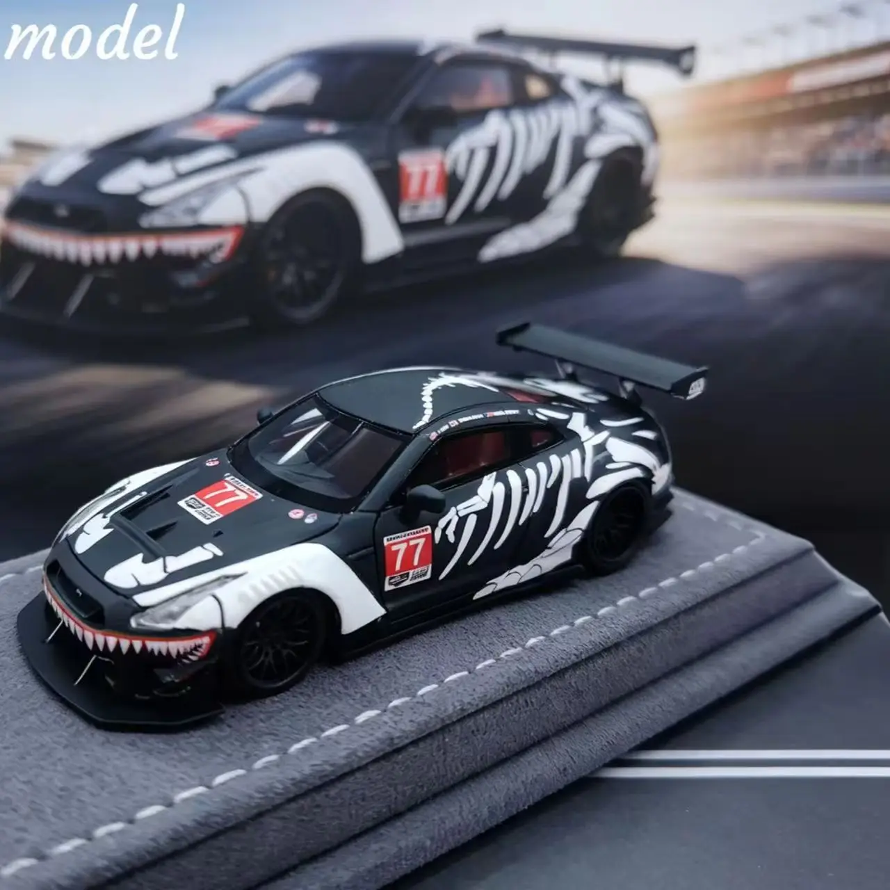 mechspeed-1-64-nissan-skyline-gtr-r35-lb-modificato-modellino-in-resina-regalo-da-collezione-ornamento-statico