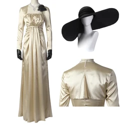 Game RE8 Village Alcina Long Dress Dimitrescu Carnival Cosplay Costume Halloween Evening Party Outfit Vampire Suit With Hat