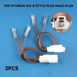2pcs Car Audio Modified Non-destructive Horn Plug Lossless Speaker Woofer Wiring Plug For Kia Sportage K5 Hyundai Santafe Tucson