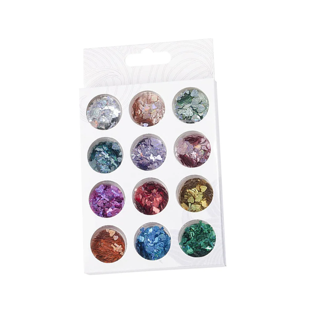 1 ชุด 12 สี กลิตเตอร์รูปหัวใจไขว้ สำหรับตกแต่งเล็บ ดีไซน์วิบวับ เหมาะสำหรับงานปาร์ตี้กลางคืน งานแสดงบนเวที กลิตเตอร์รูปหัวใจไขว้