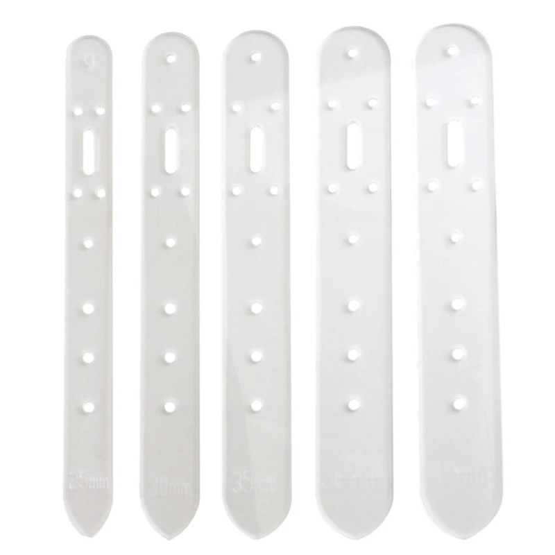 5Pcs Clear Acrylics Belt Hole Punching Templates Leather Belt Hole Positioning Templates 5 Size 25mm 30mm 35mm 38mm 40mm