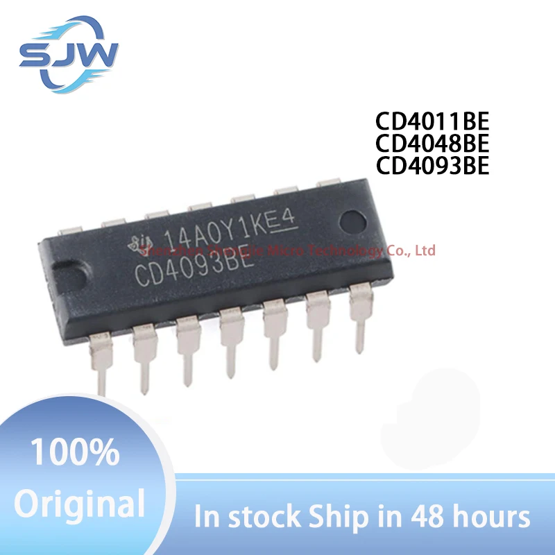 Puce de porte logique DIP-14 DIP-16, encapsulation CD4011BE CD4048BE CD4093BE