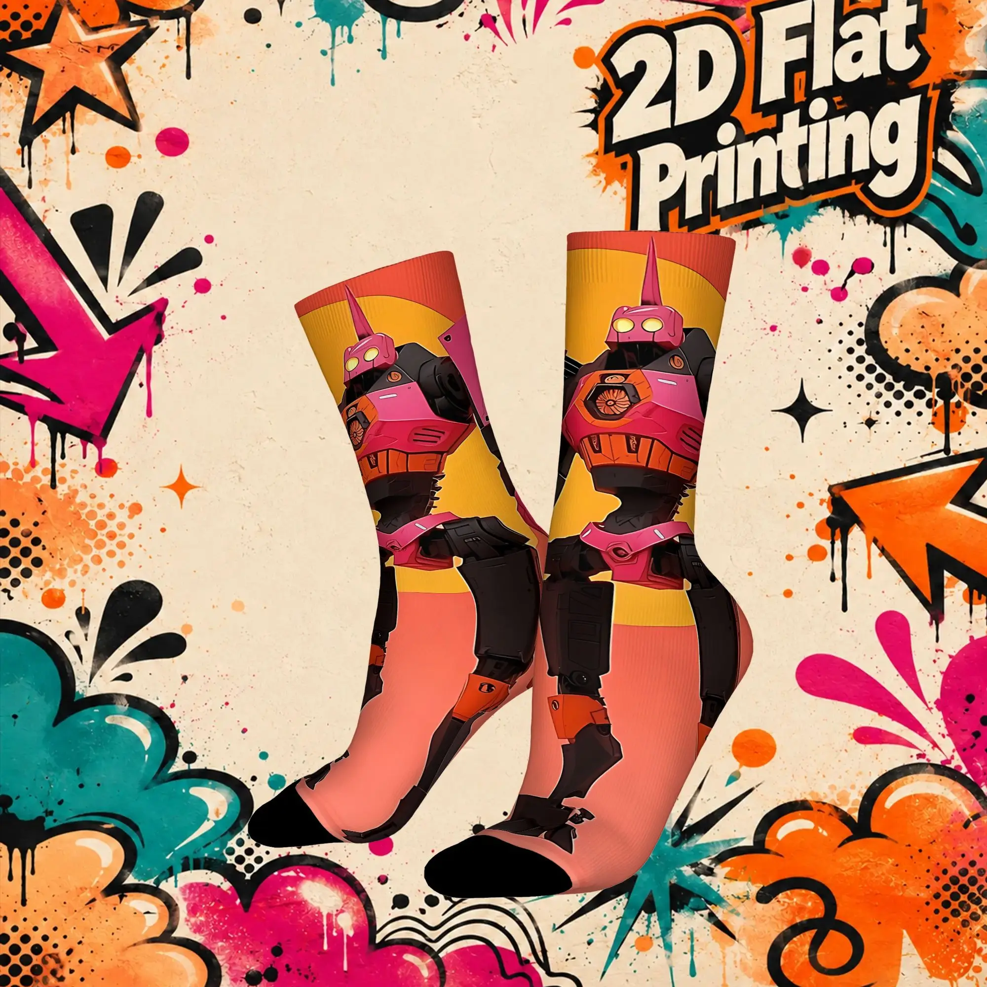 Fashion Retro Circuit Board Serenade Crazy Men's  Crew Sock Unisex  Funny  compression Socks