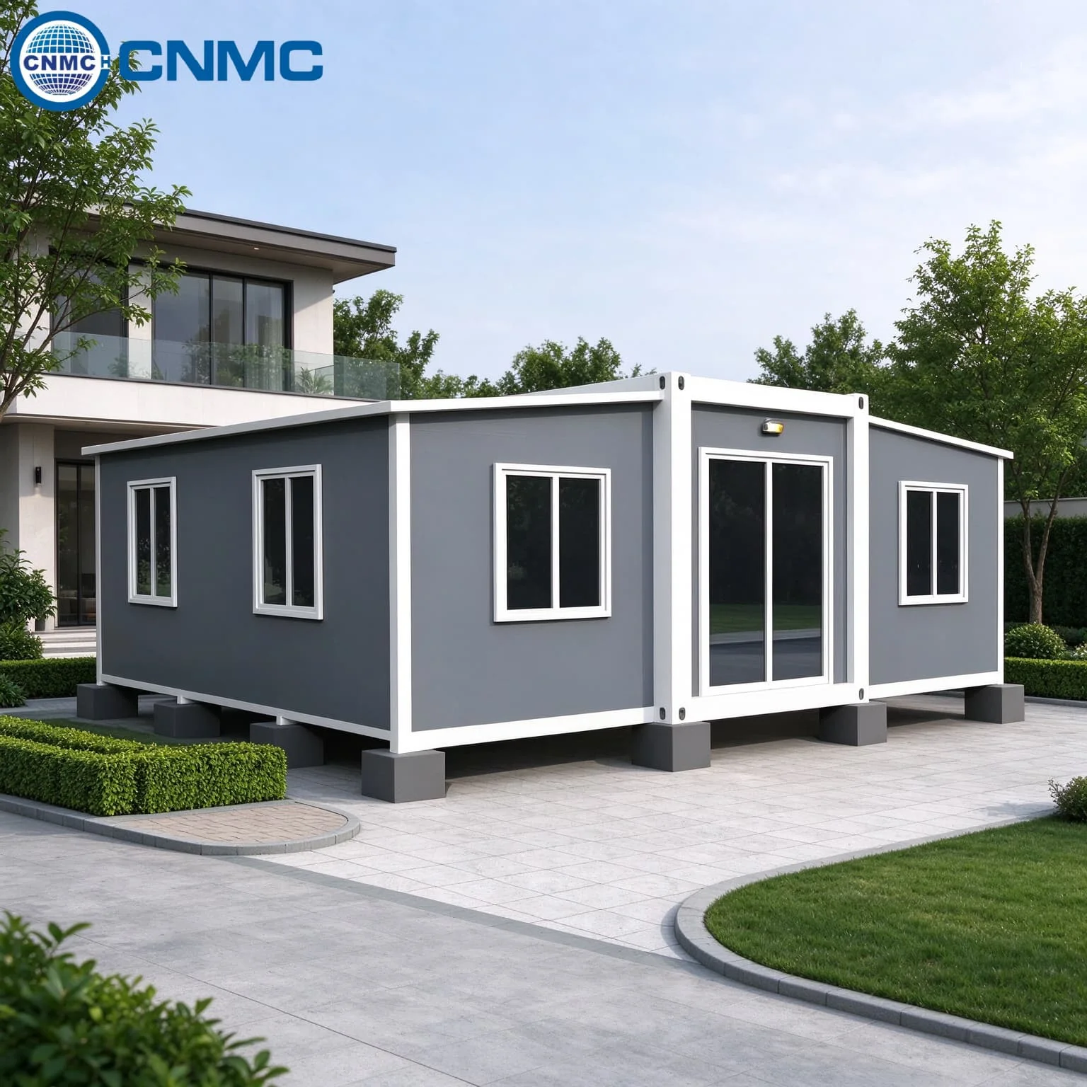 20FT Fold Out Prefabricated Container House Solid Steel Frame Eps Rockwool Pu Wall Mgo Pvc Floor Project Site Shelter