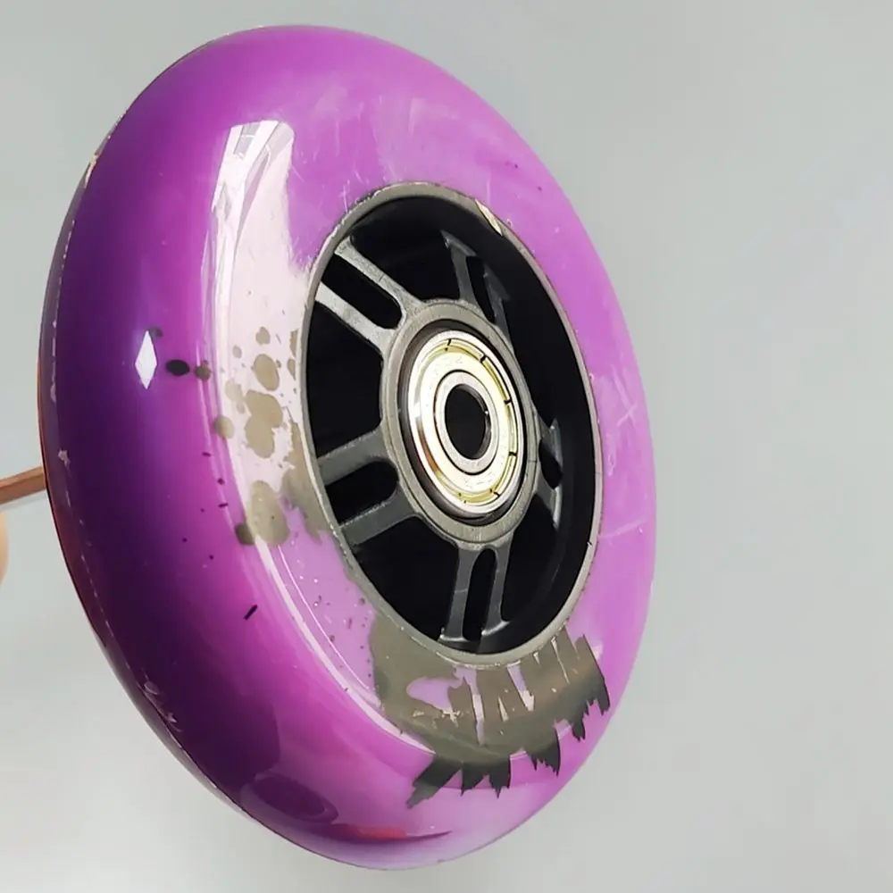 Replacement 100mm Skate Wheels High Elasticity PU Material For Inline Roller Skates Scooter Cart Smooth Ride