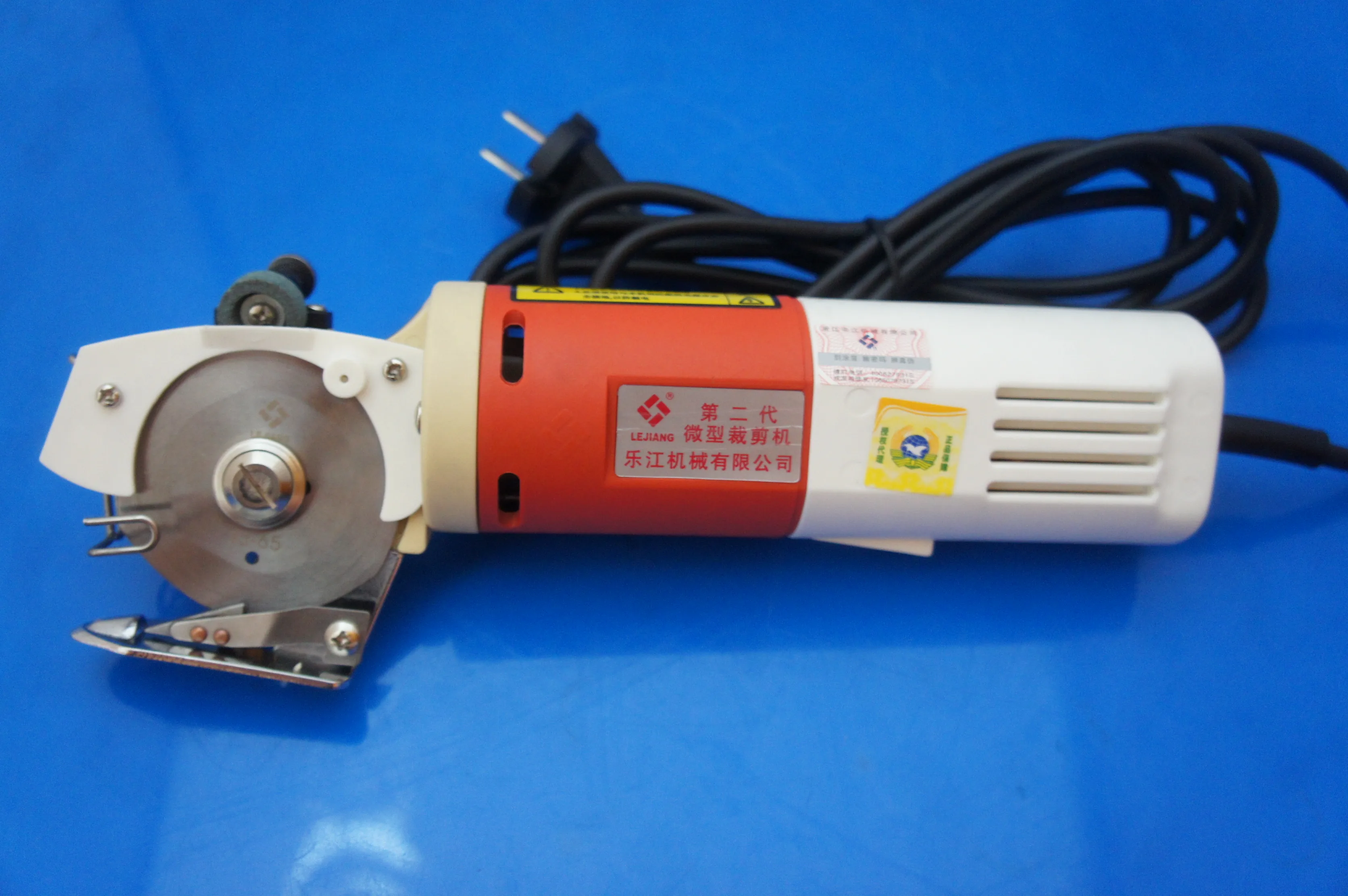 YJ-65 type Electric Cloth Cutter Fabric Round Knife Cutting Machine  Blade Diameter 65mm , Carpet floor mat leather cutting