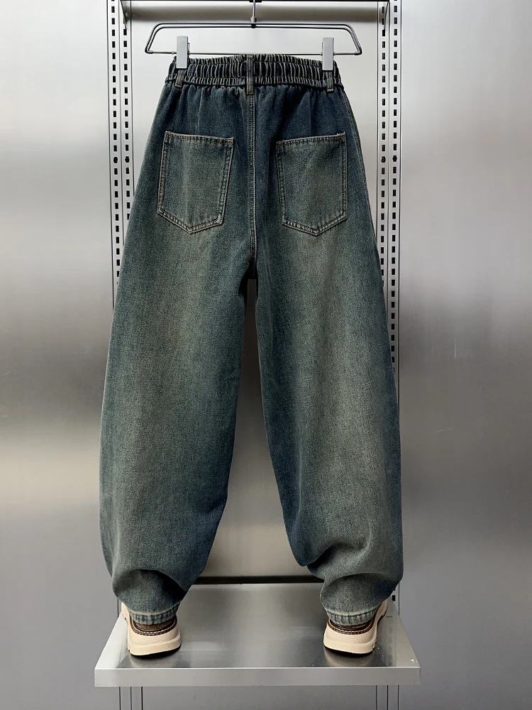 

Fall 2025 Men's Loose Straight Leg Jeans Wide Leg Casual Dad Pants Versatile Classic Color No Brand Youth Trend
