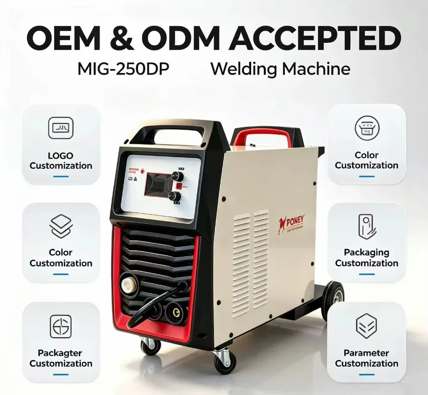 Hot Sale MIG-250DP Double Pulse MIG Welder 250A Multi-Process Aluminum Stainless Steel Welding Machine New 380V