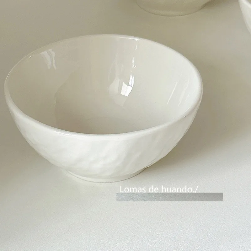 Ceramic Tableware Simple Household Rice Bowl Ceramic Stone Patterned Household Rice Bowl Fashionable Ceramic Soup Bowl