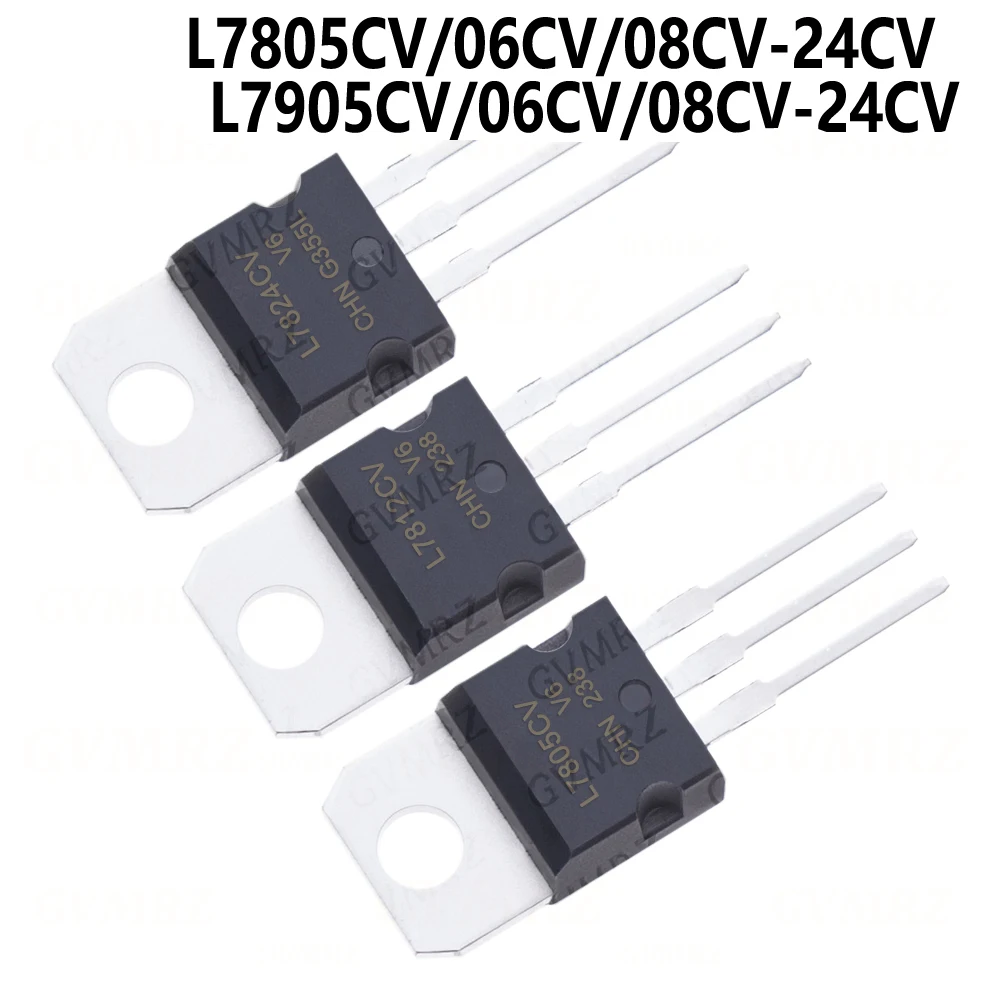 10pcs/lot  TO-220 L7805CV L7806CV L7808CV L7809CV L7810CV L7812CV L7815CV L7818CV L7824CV L7905CV L7906CV L7908CV