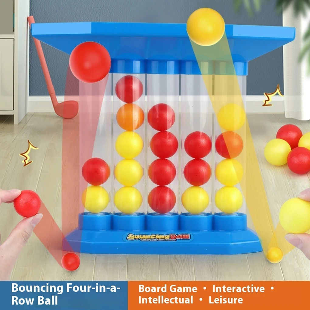 

Jumping Connect Funny Ball Board Game 2-4 Players Bouncing Balls Jumping Ball Toy Connect Four Ball Game for Kids