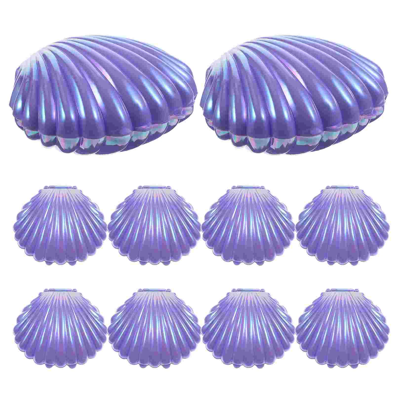 

10 Pcs Shells Candy Box Goodie Boxes Plate Gift Purple for Adults Table Containers Bride