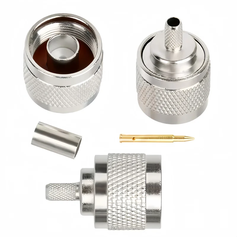 1Pcs/lot Pure copper 50-3 feeder connector crimp RG58 plug SMA/BNC/TNC/UHF/M/F/N RF connector