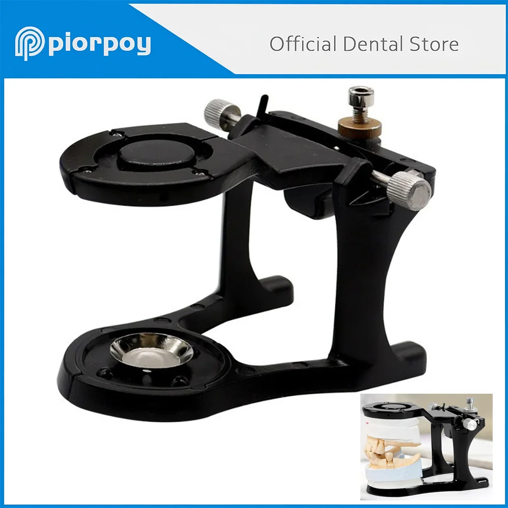 PIORPOY Adjustable Dental Articulator Denture Magnetic Anatomic Articulator Large Small for Mounting Pre-cast Dental Models