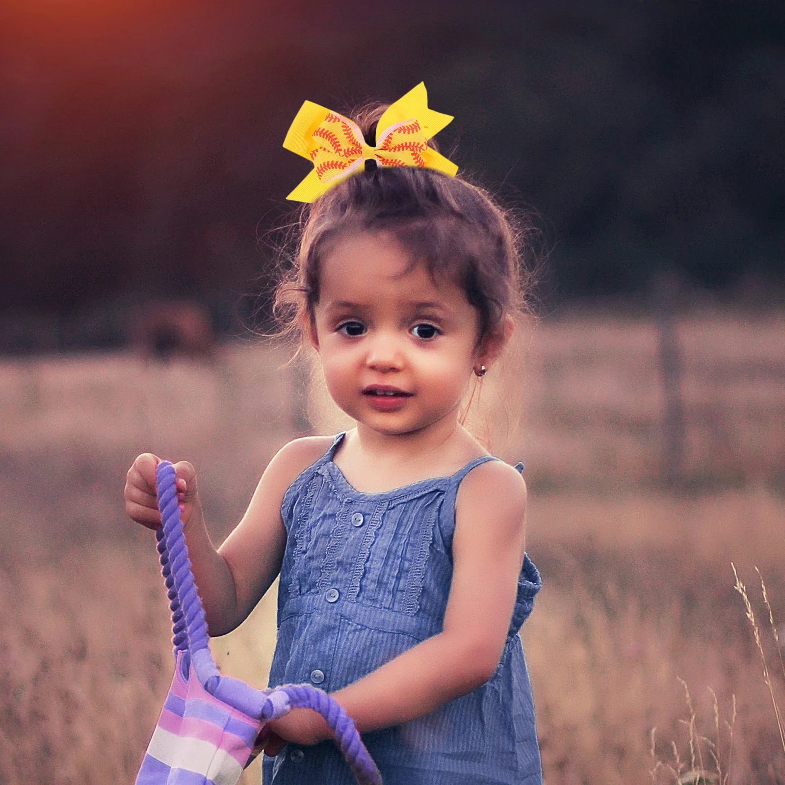 

6Pcs Girls Hair Ties Bows Kids Hair Accessories Soft Comfortable Dual Layered Design Stylish Versatile Outfit Matching