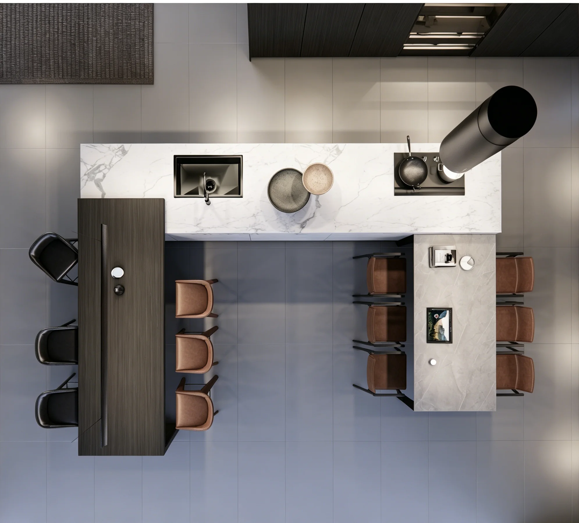 # Donker houtnerf sinterstenen - Commercial Kitchen Projects recensie en prijs