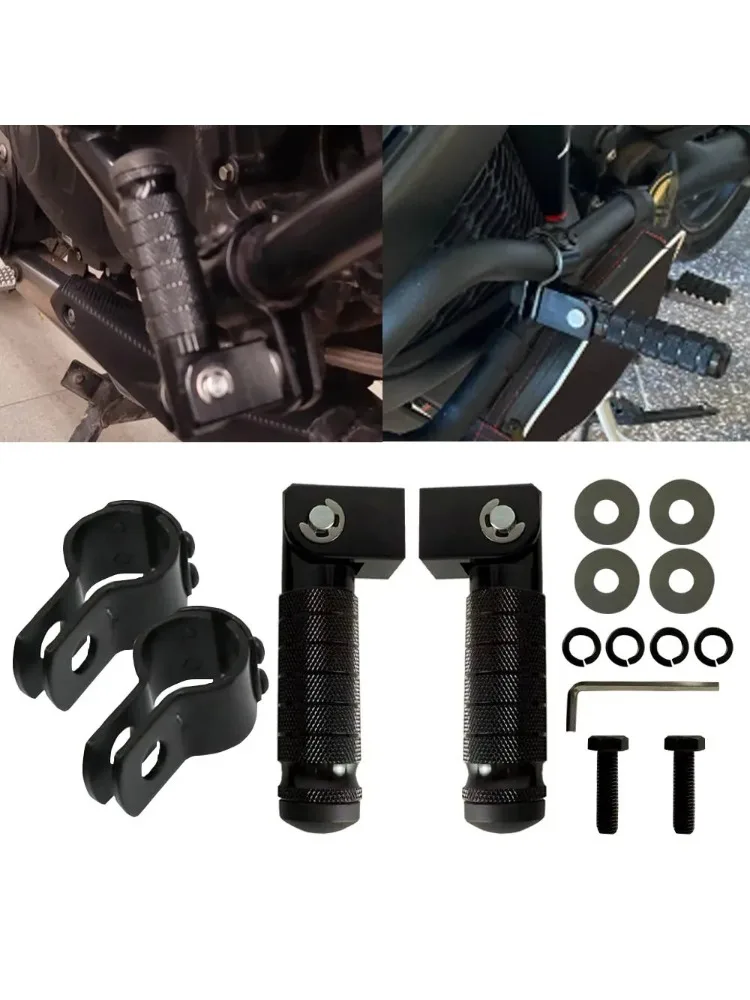AliExpress NONE 1 Pair 30-35MM Universal Motorcycle Pedals Folded Footrest Footpeg Motorcycles Mopeds Bicycle For Kawasaki Versys 650 1000