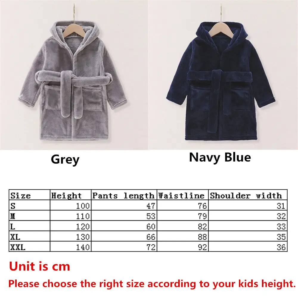 الأولاد لينة الصوف الدافئة روب للنوم حمام رداء الأولاد البشكير #5