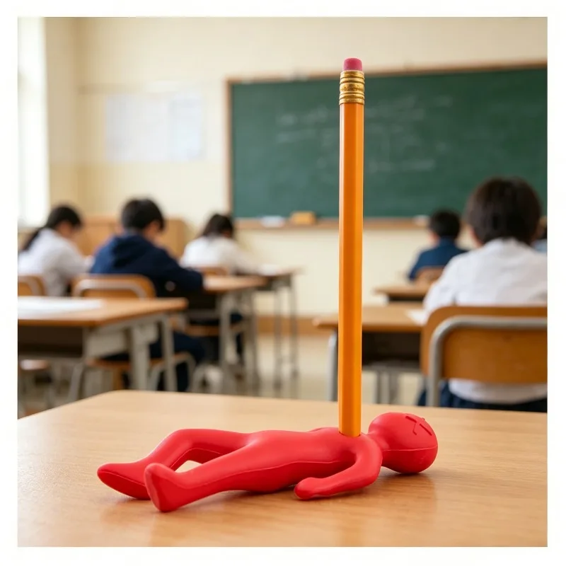 Roter Mann Stifthalter Kreativer Stressabbau Schreibtisch-Deko, Lustiger Stiftehalter, Geschenk für Freunde