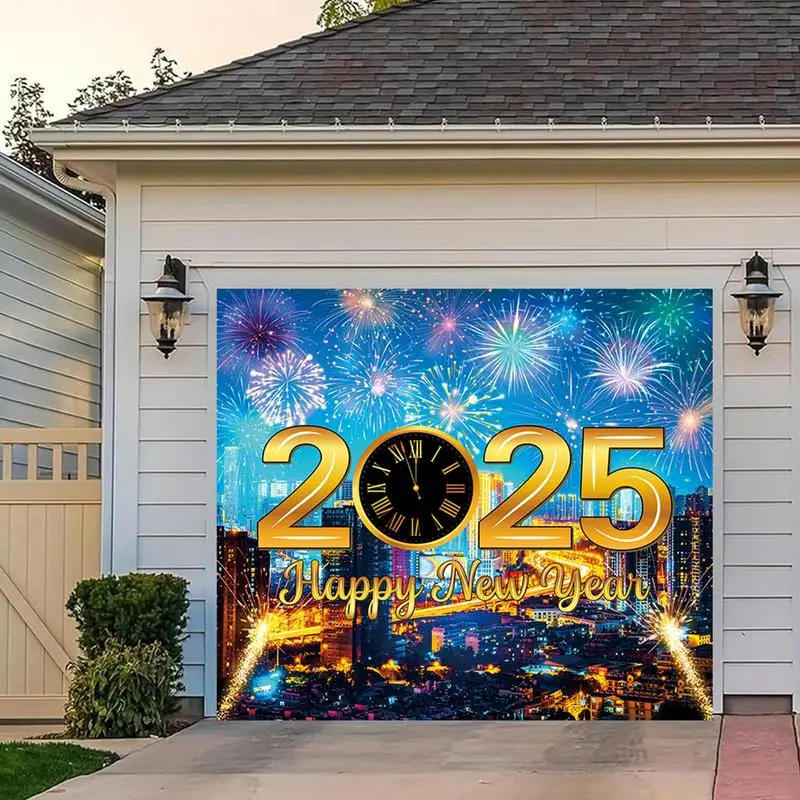 2025 New Year Background Cloth Vintage Firework Spots Backdrop New Year Party Photography Backdrop Firework Photo Background New