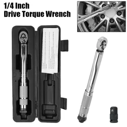 Car Bike Motorbike Disassembly Tool 1/4'' Drive Professional Adjustable Torque Wrench Spanner Hand Tool 5-25N.m Micrometer