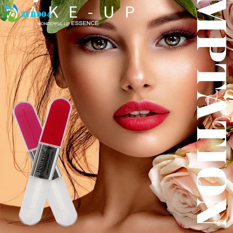 ● ลิปสติก BSIMONE 10 กรัม แบบหัวคู่ ลิปกลอสเนื้อใส ติดทนนาน ไม่หลุดลอก ให้ริมฝีปากดูอวบอิ่ม เซ็กซี่ แต่งหน้าแบบธรรมชาติ