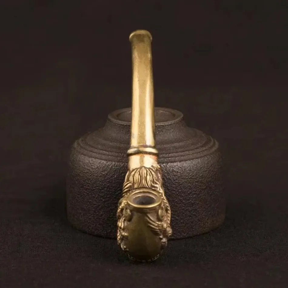 1 قطعة جديد بوذا رئيس بوذا الأنابيب أواني التدخين البرونزية أواني التدخين الحرف جمع الحلي