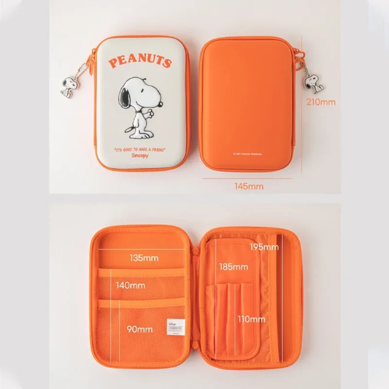 Snoopy Cute Pencil Case Cartoon Stationery Box Boys Girls Color Pencil Box Student Pen Case Cosmetic Bag School Supplies Gifts