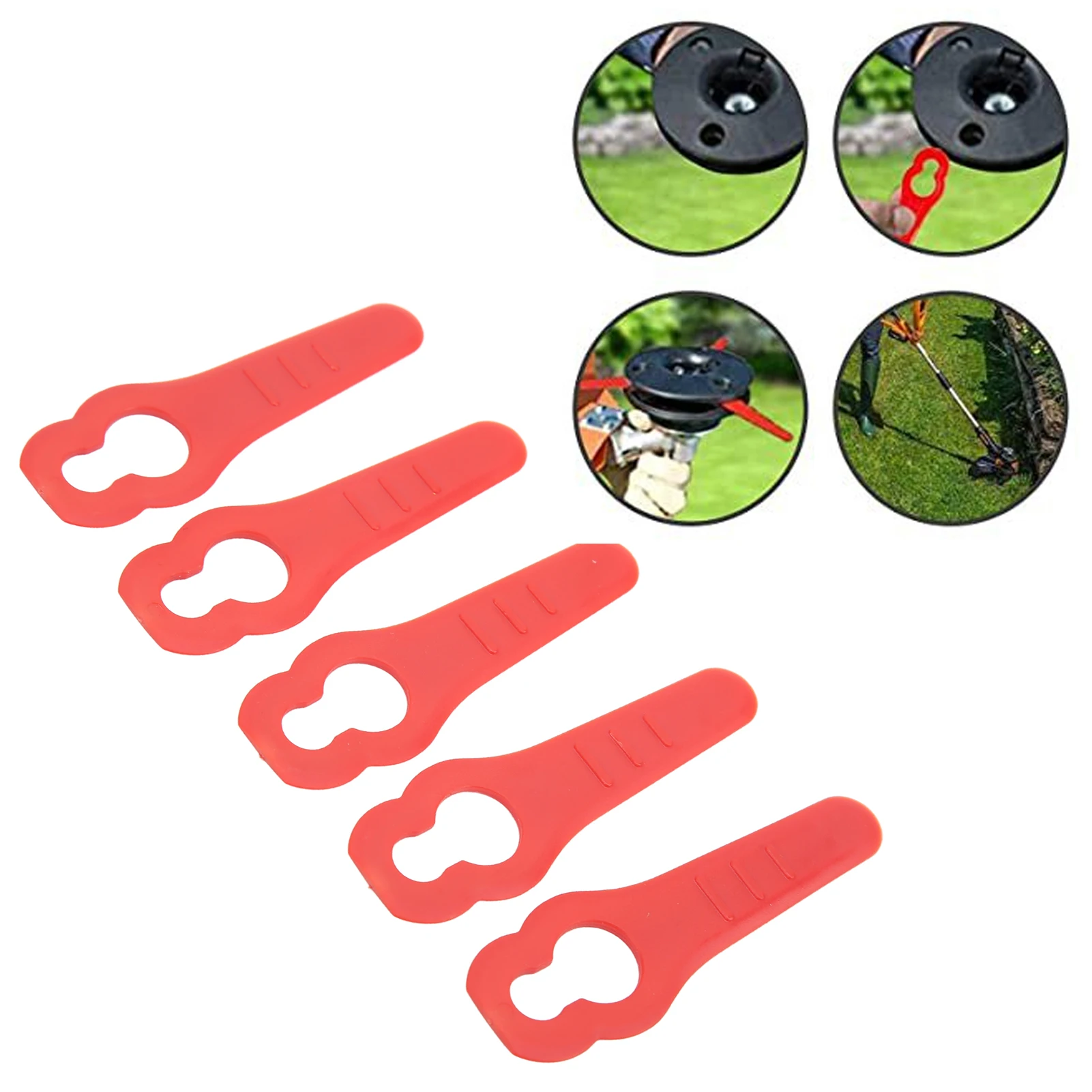 50PCS Lawn Mower Plastic Blade Grass Trimmer Replacement Blades Garden Cutting Pruning Tools