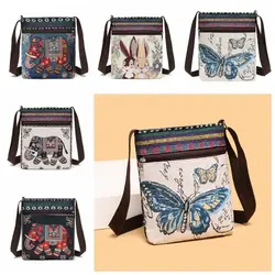 Rabbit Ethnic Style Crossbody Bag Butterfly Embroidery Cute Elephant Cloth Bag Shoulder Bags Handbag Animal Shoulder Bag