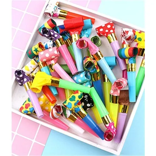 Happyland 100 Pcs Christmas Elongating Whistle Mother-in-law Language Colorful