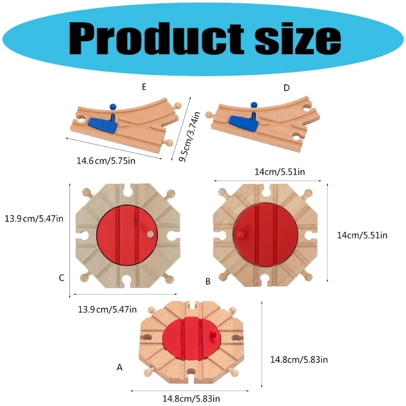 Houten treinrailverbinder Spoorwegdeel Treinset Accessoires voor peuter 15UB