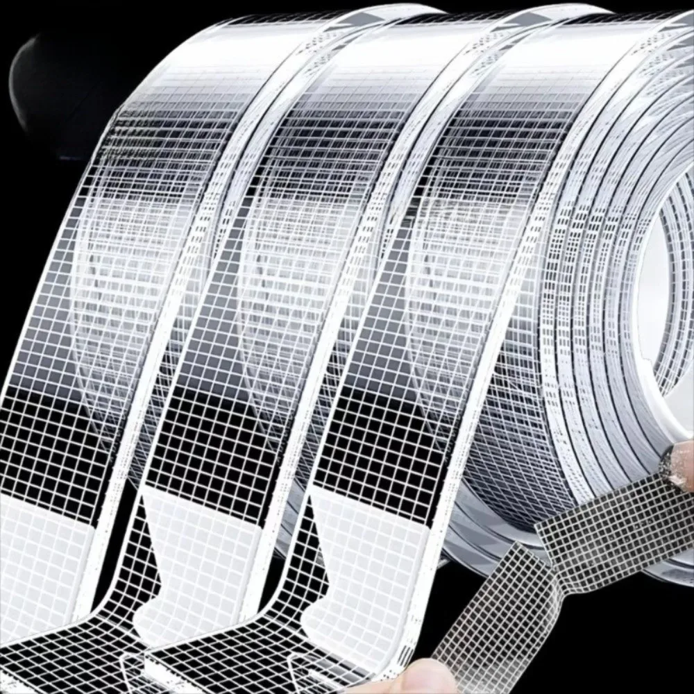New 1/2mm Ultra-strong Double-sided Adhesive Upgraded Removable Grid Adhesive Tapes Reusabl Waterproof Clear Nano Tape