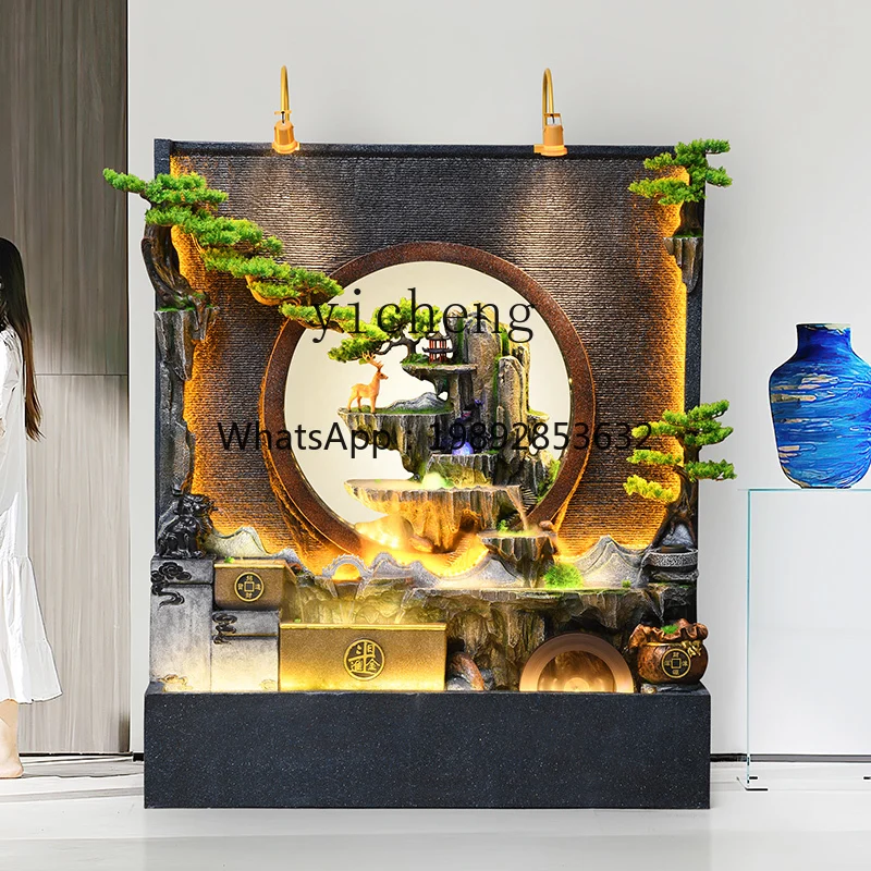 AA  new Chinese style Ri Jin Dou Jin outdoor courtyard rockery circulating water fountain water curtain wall decorative ornament