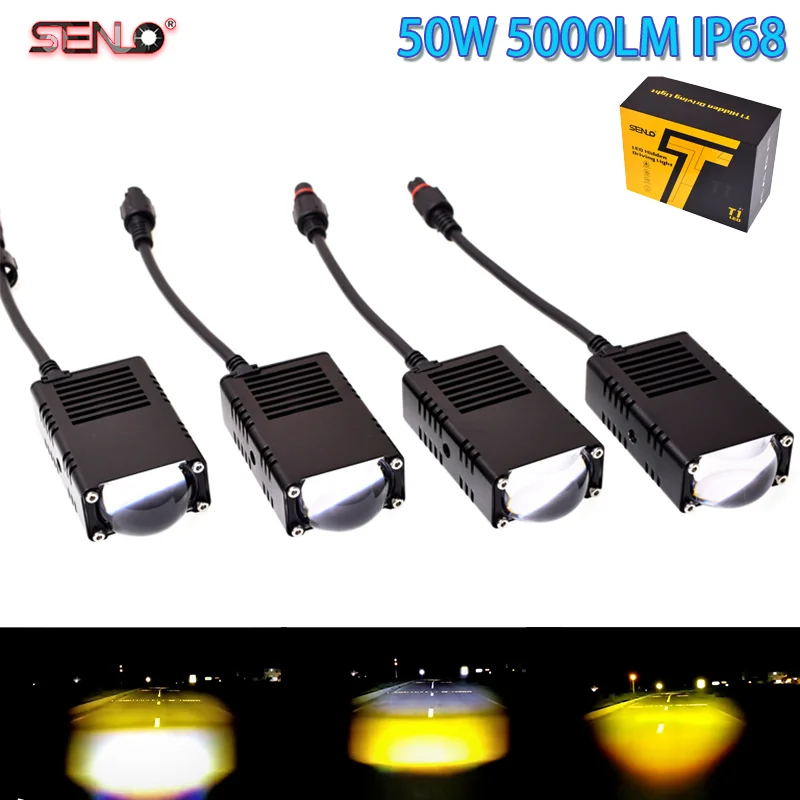 

SENLO T1Plus 50W Universal Auto Led Lights Low/High Beam Waterproof Rate IP68 Led Foggers MINI Driving Light for Car Accessories