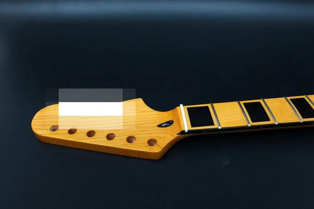 

Fit Diy 22 Fret 25.5in 648mm Electric Guitar Neck Maple+ Fingerboard Hand-made Unfinished