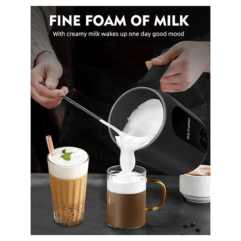 

Electric Milk Frother Cooker for Frothing Milk Steamer with Rotatable Handle Foam Maker for Coffee/Latte/Cappuccino UK-ABLM