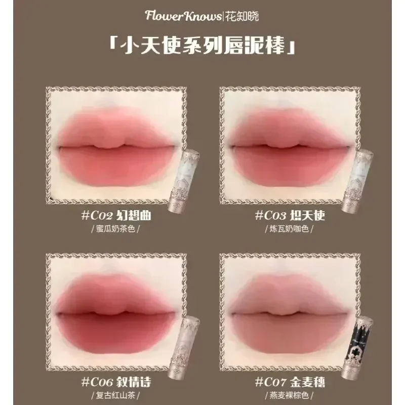 Original Flower Knows Little Angel Ode Makeup Gift Box - Lip Mud Lipsticks Highlighting Blush Cream Eyeshadow Cosmetic Beauty